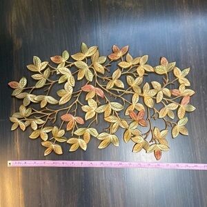 Trieste Co Vintage 1969 Gold Leaves Wall Art Decor